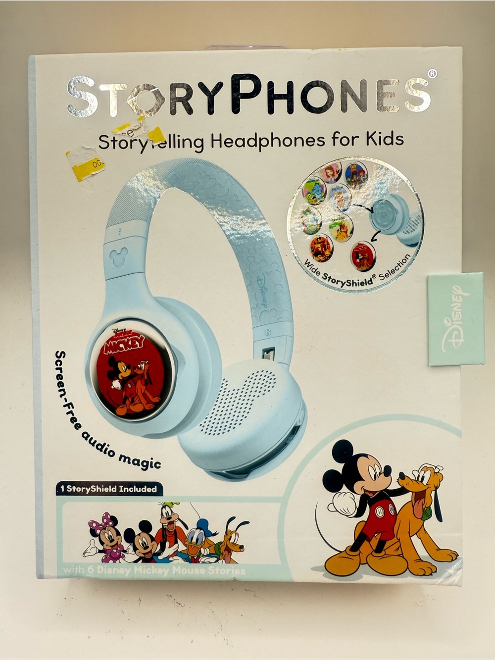 Disney Light Blue Kids StoryPhones Headphones with Mickey Art